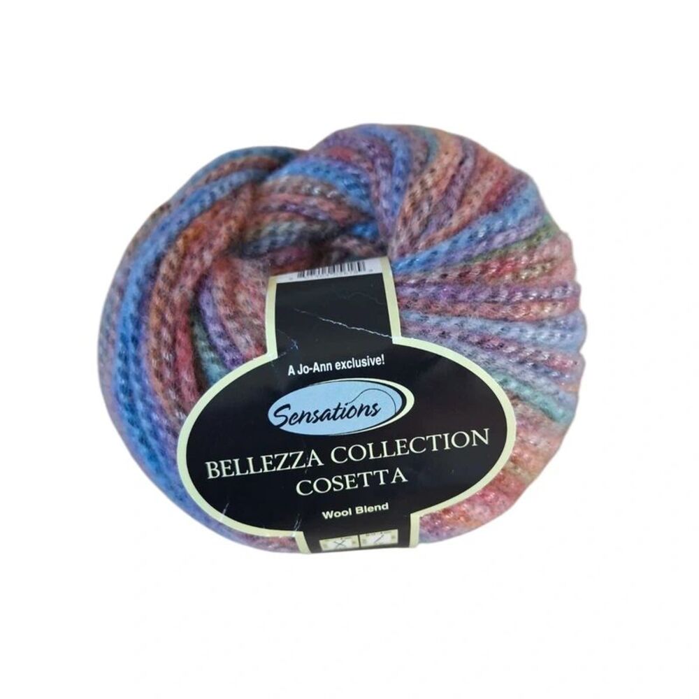 Sensations Bellezza Collection Dark Multi Cosetta Wool Blend Yarn Lot 515695